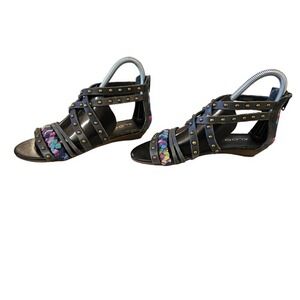 Aldo Women's Black Gladiator Sandals Sz 6‎ (36)